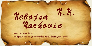 Nebojša Marković vizit kartica